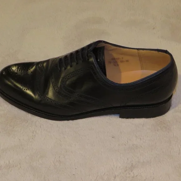 J.M. Weston 391 Black Leather Brogues US 7D Dust Bags & Box